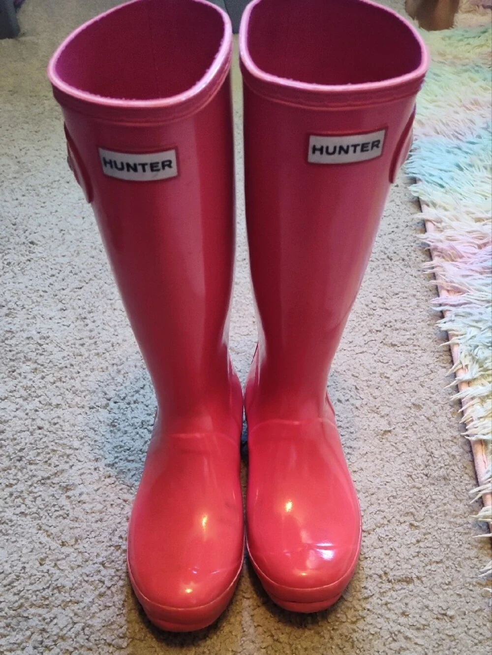 Hunter Tall Gloss Red Waterproof Boots